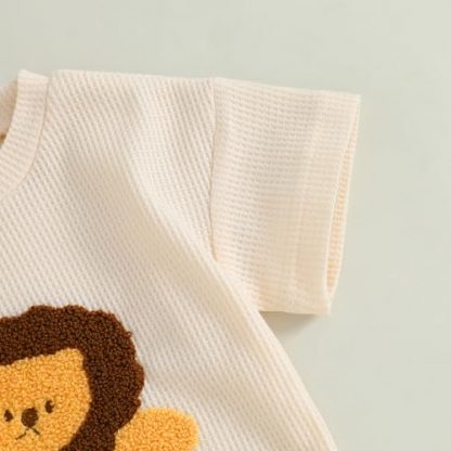 Adorable Lion-Themed Toddler Boy's Summer Clothing Set - Image 5