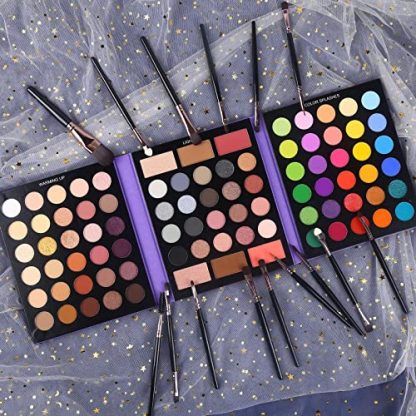 Vibrant Eyeshadow Palette & Brush Set, 86-Color - Image 6