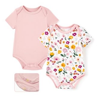 Ultra-Soft Bamboo Viscose Baby Bodysuits - Unisex Short Sleeve Pack