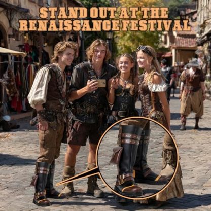 Men's Vintage-Inspired Steampunk Boots: A Perfect Addition to Your Renaissance Costume - Image 5