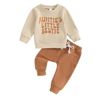 "Little Bestie" Toddler Sweatshirt and Jogger Set