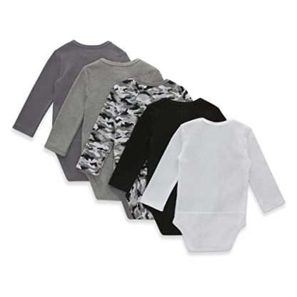 Versatile Long Sleeve Baby Bodysuits, 5-Pack - Image 2