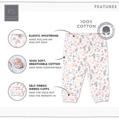 Delightful 5-Piece Baby Girl Pants Set with Floral Designs - Image 2