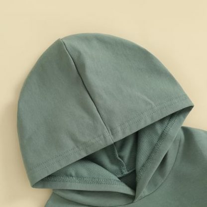 Cozy Hooded Romper for Newborn Babies in Solid Color - Image 5