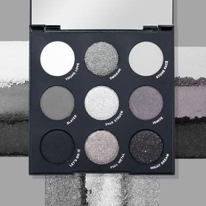 Smokey Silver Eyeshadow Palette: High-Pigment, Long-Lasting, Matte & Metallic - Image 4