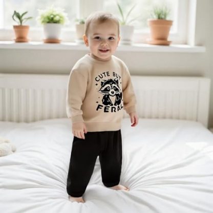 Charming Toddler Boy's Winter Outfit Set with Stylish Sweatshirts and Jogger Pants - Image 2