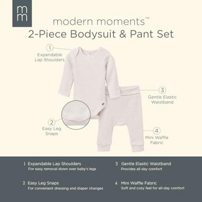 Chic Baby Boy's Long Sleeve Bodysuit and Pant Set - Image 6