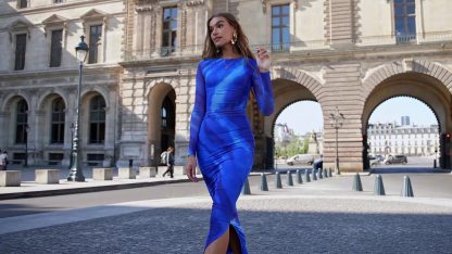 Elegant Women's Bodycon Floral Maxi Dress - Image 7