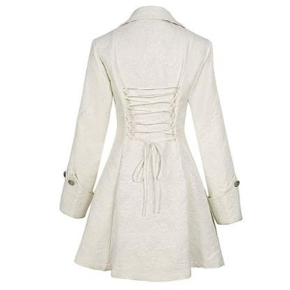 Women's Victorian-Style Steampunk Jacket with Lace Trim - Image 3
