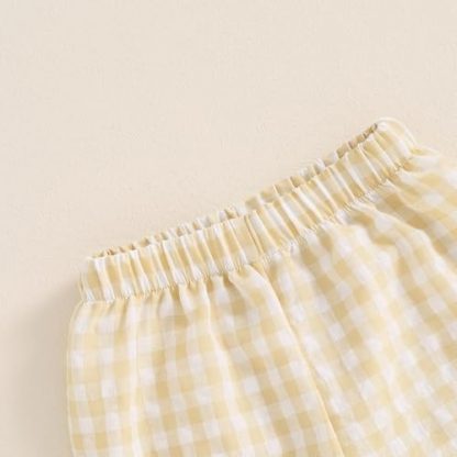 Toddler's Charming Checkered Jogger Pants - Image 4
