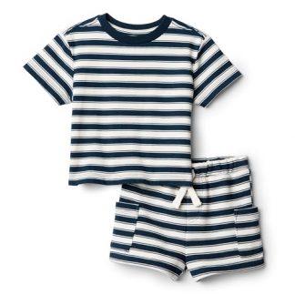Adorable Toddler Boys' Regular Fit T-Shirt and Short Set