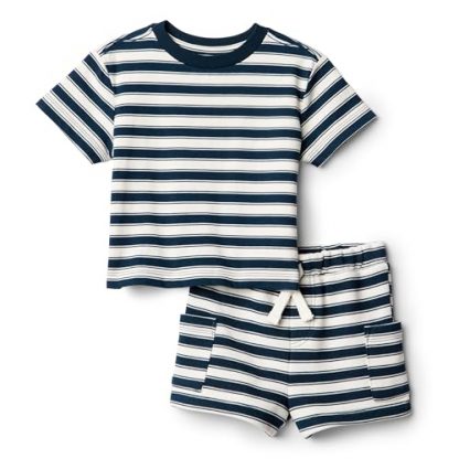 Adorable Toddler Boys' Regular Fit T-Shirt and Short Set