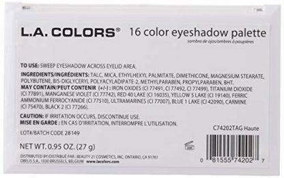Vibrant 16-Color Eyeshadow Palette with Dual-Ended Applicator - Image 2