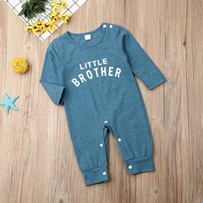 "Little Brother" Comfy Cotton Newborn Outfit - Image 2