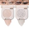 2Pcs 11#+12# Light Brown Glitter & Slive Glitter