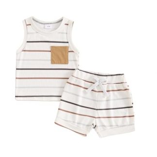Striped Summer Ensemble for Baby Boys