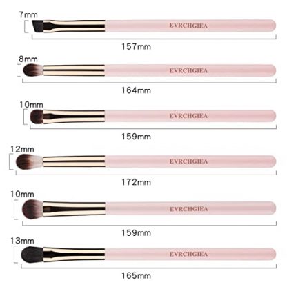 Essential Eye Makeup Brush Set - 6 Piece Professional Eye Brush Collection - Image 2