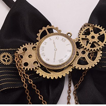 "Vintage Steampunk Bowtie: Retro-Industrial Costume Accessory" - Image 5