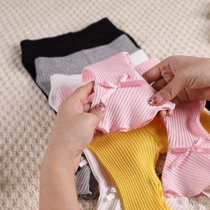 Adorable Ribbed Flare Leggings for Infant and Toddler Girls, Pack of 5 - Image 7