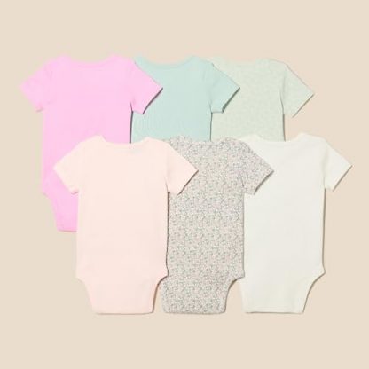 Unisex Short-Sleeve Bodysuits for Toddlers and Babies, Multipacks - Image 3