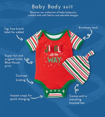 Charming Baby Bodysuit and Matching Hat Set - Image 3