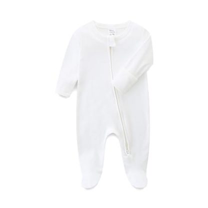 Cozy Cotton Baby Romper with Convenient Double Zipper