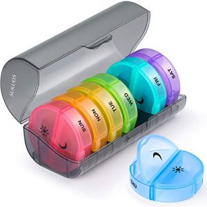 Secure Weekly Pill Organizer with Ample Storage for Daily Medication