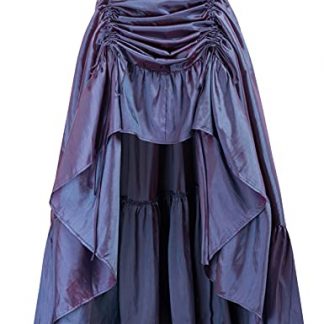 Scarlet Elegance: Women's Gothic Steampunk Renaissance Pirate Skirt