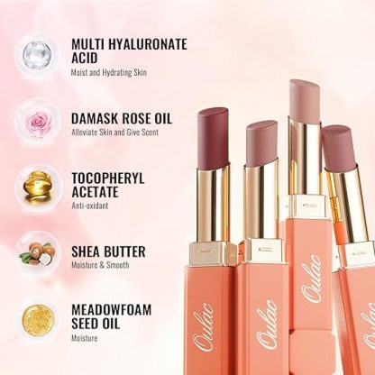 Nourishing Beige Lipstick with Satin Matte Finish - Image 6