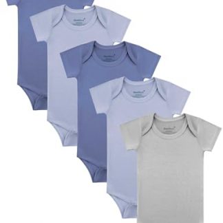 Ultra-Soft Bamboo Rayon Baby Bodysuits - 5-Pack