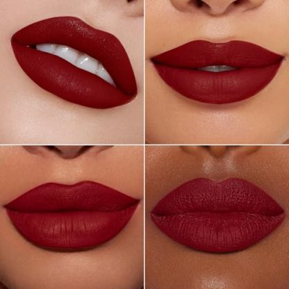 Dazzling Dark Red Matte Lipstick - Long-Lasting, Transferproof and Cruelty-Free - Image 2