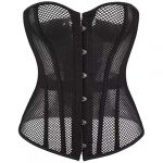 Seductive Mesh Overbust Corset with Gothic Renaissance Charm