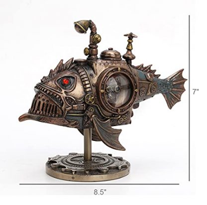 Intricate Steampunk Submarine Fantasy Statue - Image 2