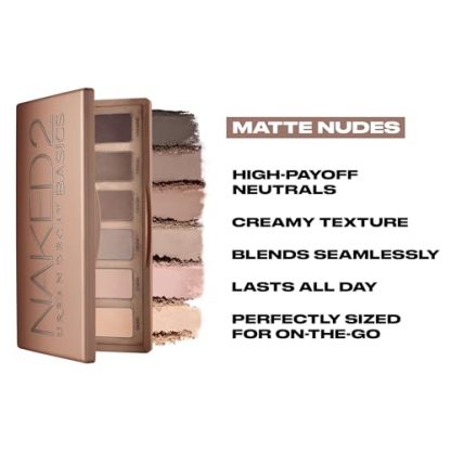 Miniature Matte Nude Eyeshadow Palette with Mirror - Image 5