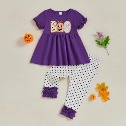 Adorable Toddler Girl's Festive Embroidered Outfit Set - Image 4