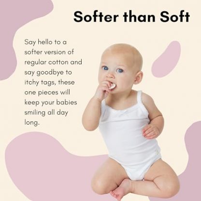 Feather Soft Cotton Tank Top Bodysuits for Baby Girls (Pack of 2) - Image 2