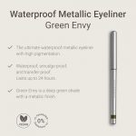 Hypoallergenic & Waterproof Metallic Eyeliner Pencil - Green Envy - Image 2