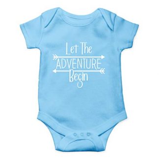 "Let The Adventure Begin" Comical Baby Bodysuit
