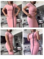 Women's Vintage-Style Ruffled Pencil Dress for Business or Church - Image 6