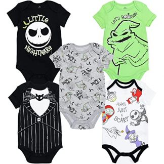 Adorable Spooky-Themed Baby Bodysuits, Pack of 5