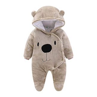 Cozy Baby Winter Snowsuit with Adorable Bear Pattern