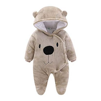 Cozy Baby Winter Snowsuit with Adorable Bear Pattern