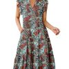 Blue Red Floral