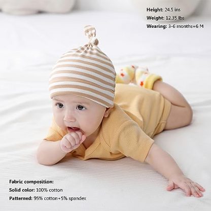 Comfortable Cotton Bodysuit Set for Newborns, Short-Sleeve, 5-Pack - Image 3