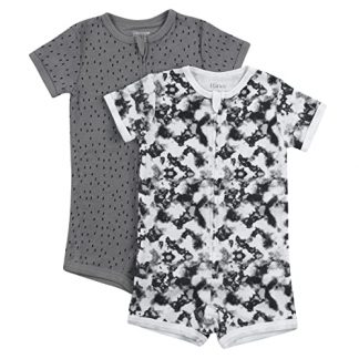 Versatile Stretchy Baby Rompers, Short Sleeve, 2-Pack