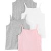 Grey Heather/Light Pink/White