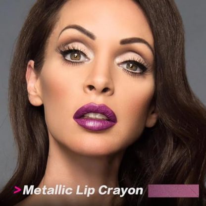 Radiant Metallic Lipstick with Long-Lasting Shine in Pansy Purple - Image 2