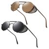 A10 2pcs Black Frame Grey Lens + Brown Frame Brown Lens (Both Non Polarized)