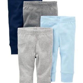 4-Pack Unisex Baby Pants with Neutral Designs