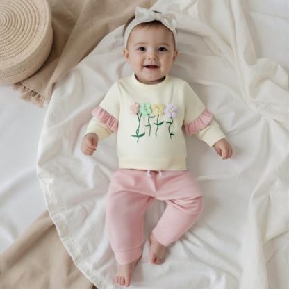 Adorable Baby Girl Winter Outfit Set - Image 2